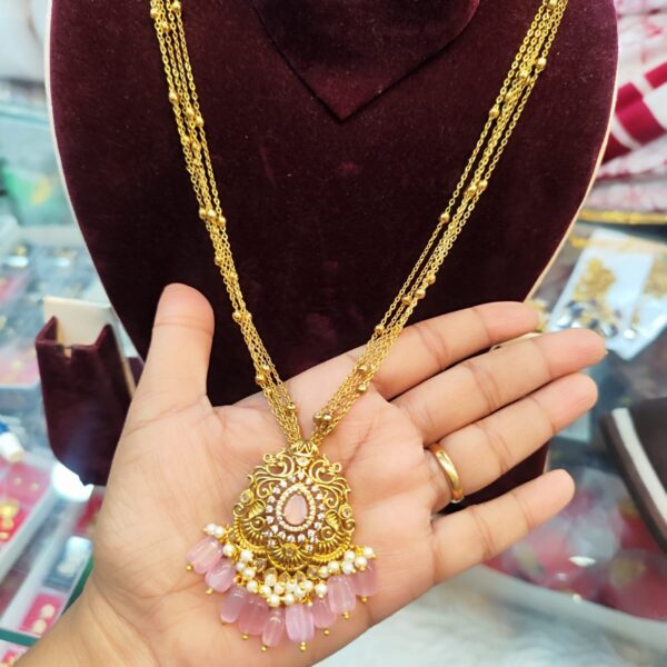 high quality.. Designer chain with mehendi finish pendent..