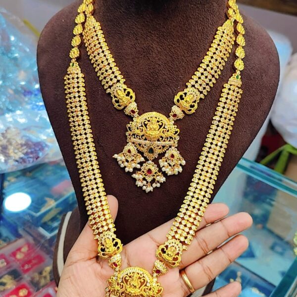 high quality.. Matt gold finished heavy combo eity gutta poosalu hangings.