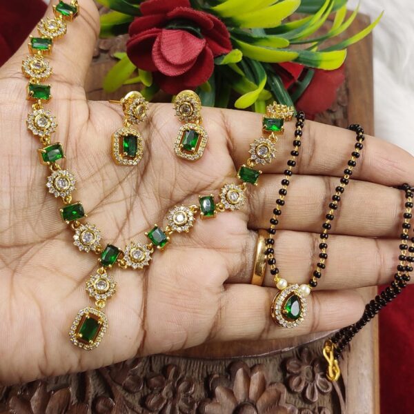 high quality.. mehendi finished designer necklace with Black beads .