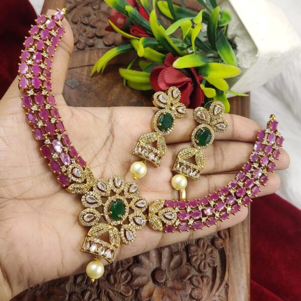 high quality..matt finished Ruby stones.necklace...