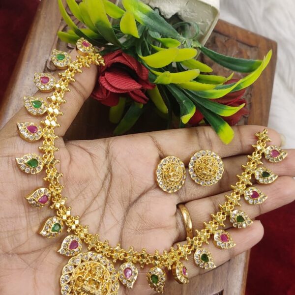 high quality 1 gram gold mango  necklace..